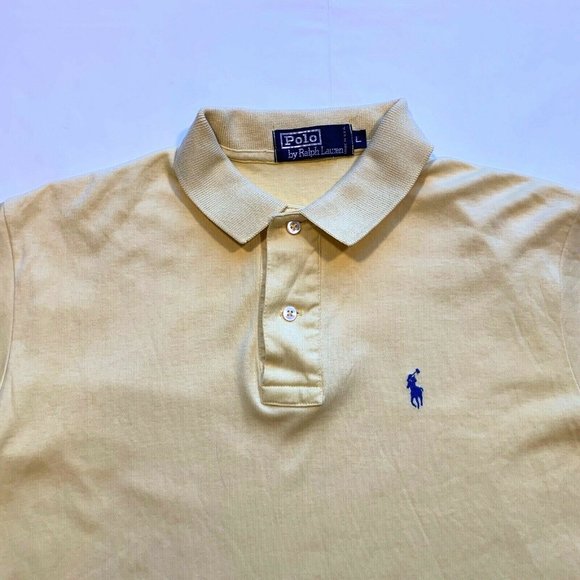Polo Ralph Lauren Polo Shirt Mens XL Classic USA Short Sleeve Pony Cotton Yellow - Picture 3 of 10